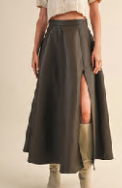 Leather Midi Skirt