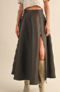 Leather Midi Skirt