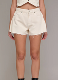 Ecru High Rise A-Line Short