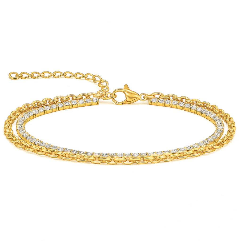 Marten Double Chain Tennis Bracelet