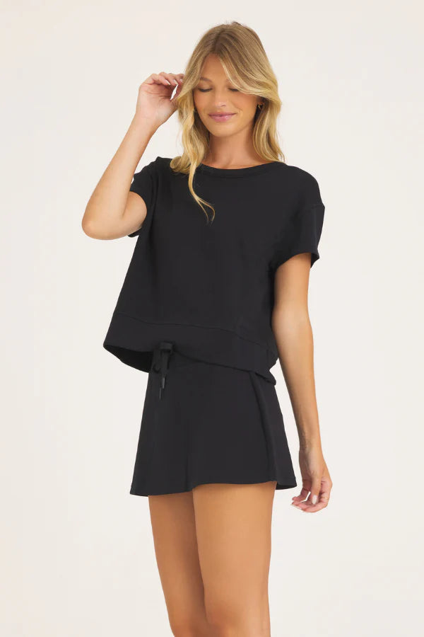 Black Open Back Ocean Drive Tee