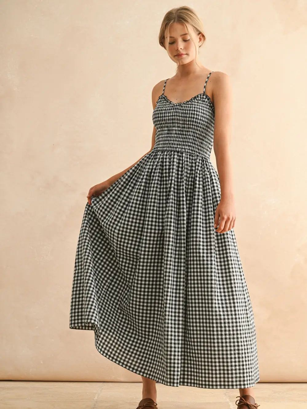 Black/White Gingham Dress
