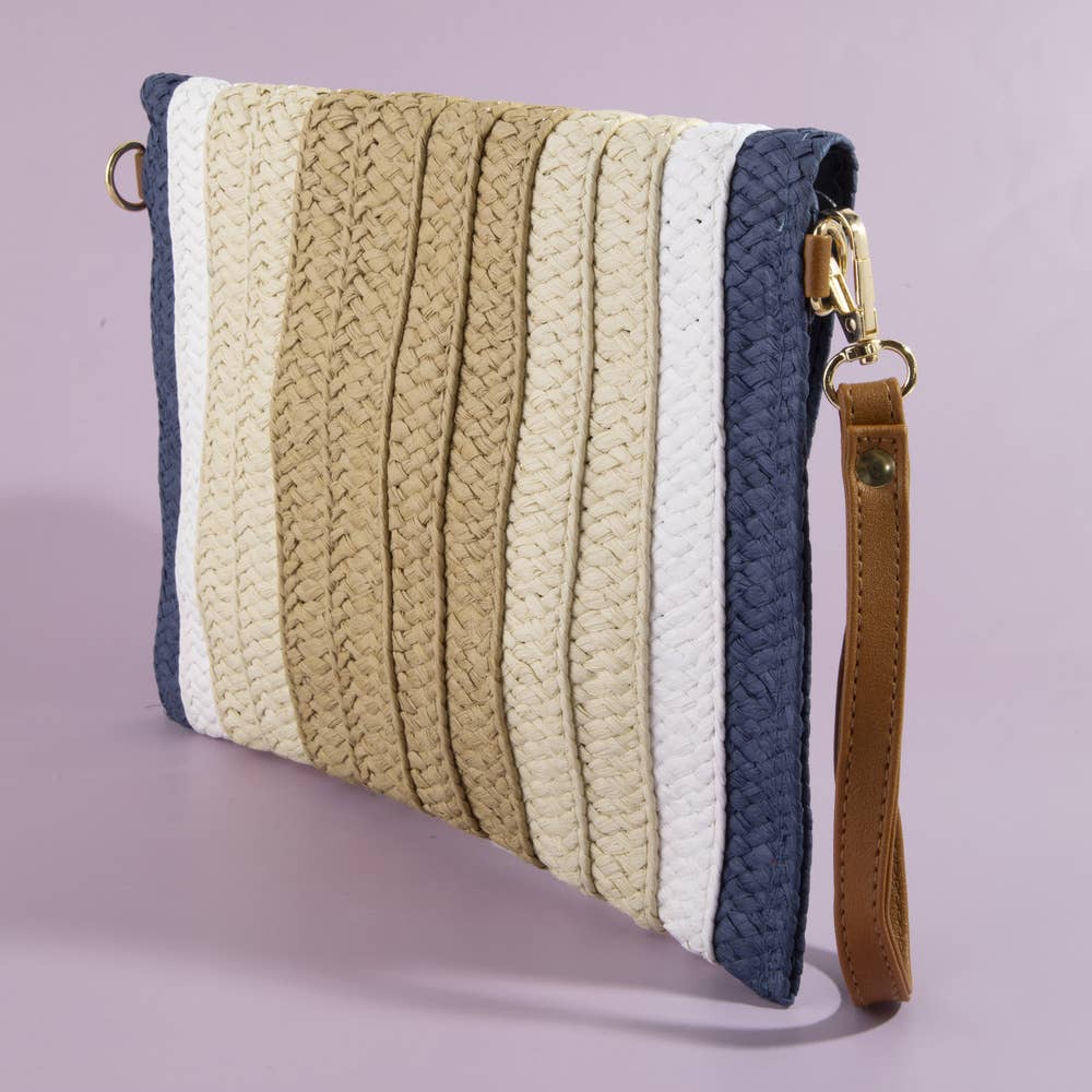 Navy Envelope Clutch