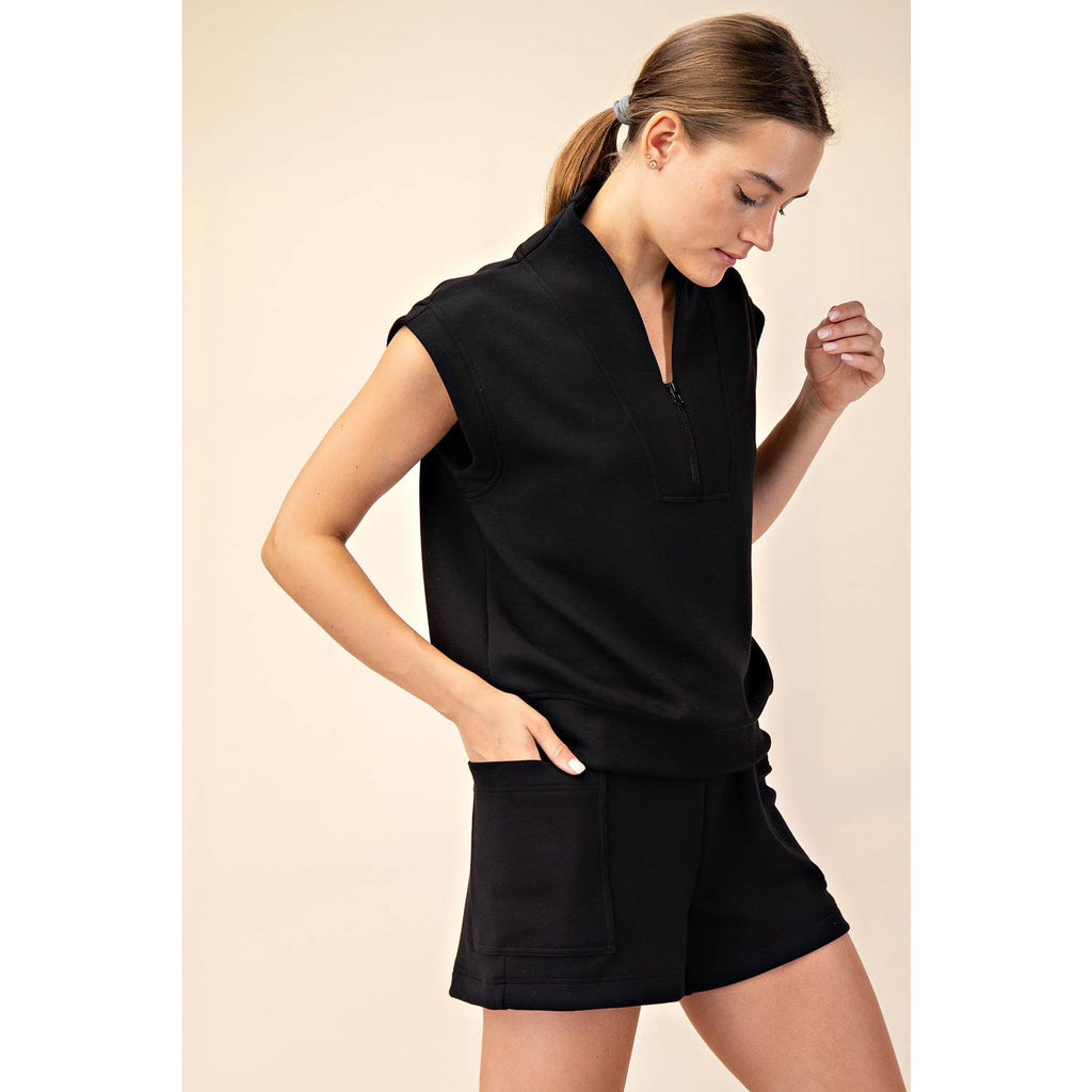 Modal Scuba Luxe V-Neck Sleeveless Top