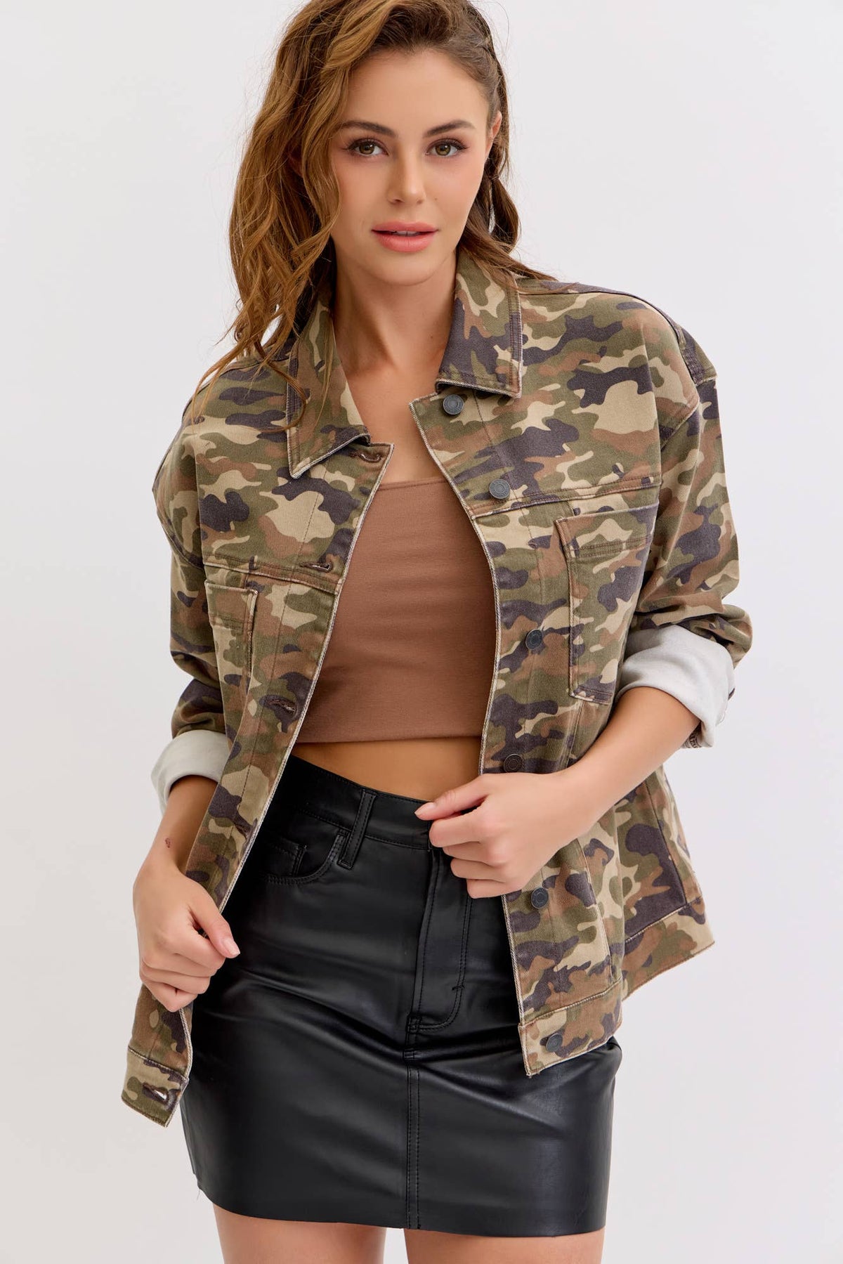 Cello Camo Oversized Jacket