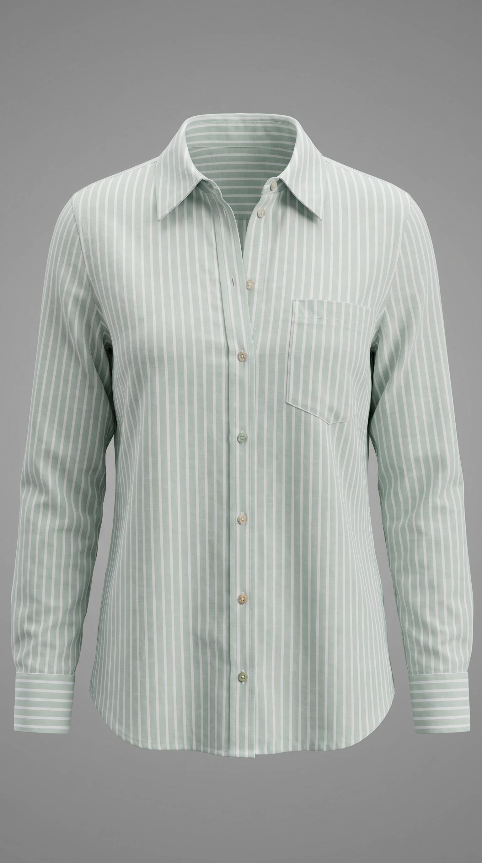 Coastal Striped Linen-Blend Button Down Shirt