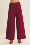 Flattering Stretchy Wide-Leg Ankle Length Pants