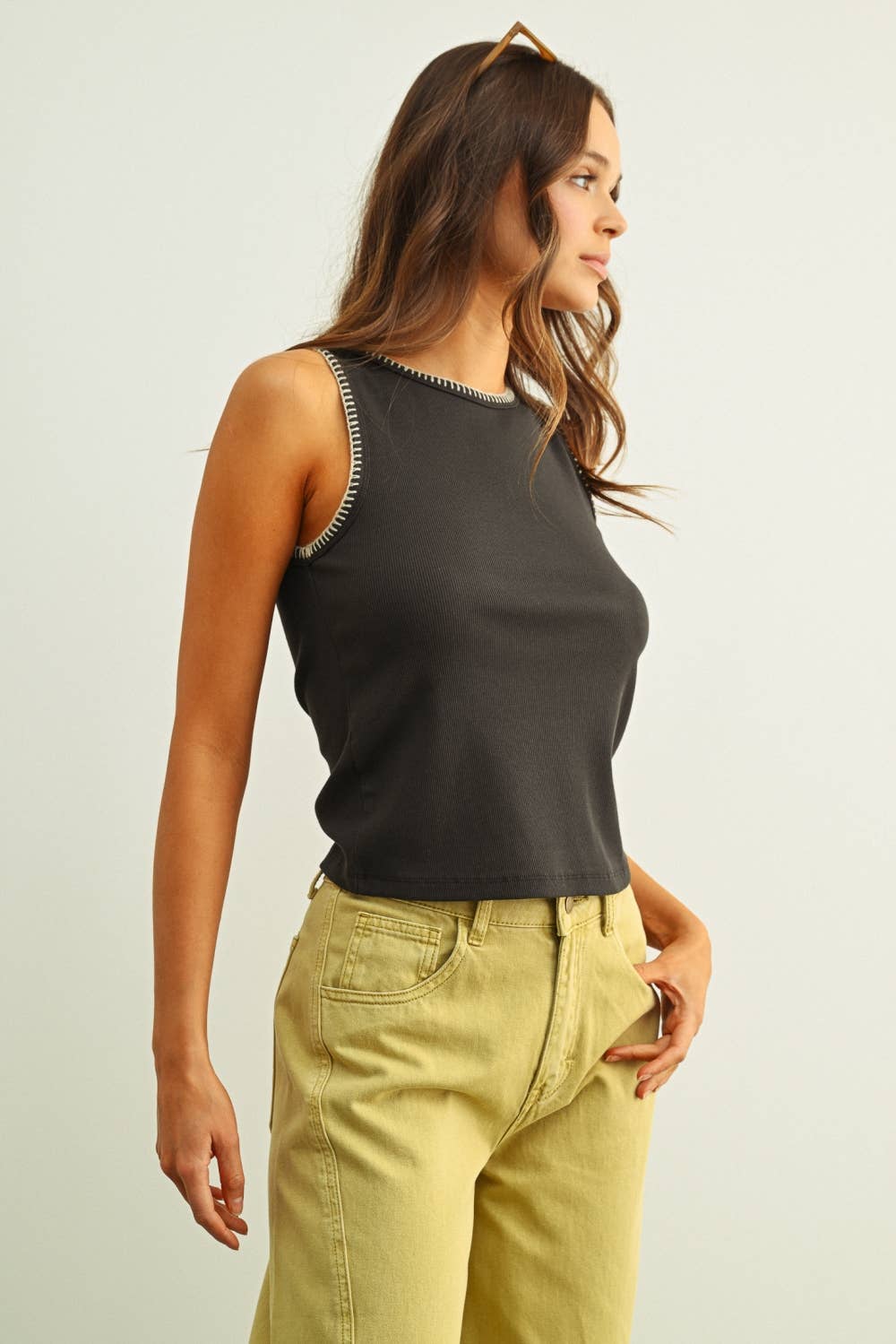 Ribbed Tank Stitch Detail
