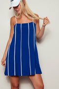 Striped A-Line Mini Dress