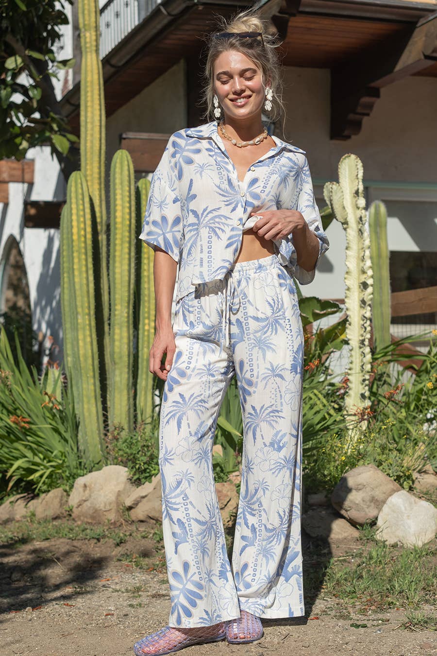 Printed Shirt Top and Pant