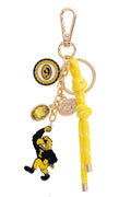 Iowa Hawkeyes Bag Charm in Gold & Shiny Gold
