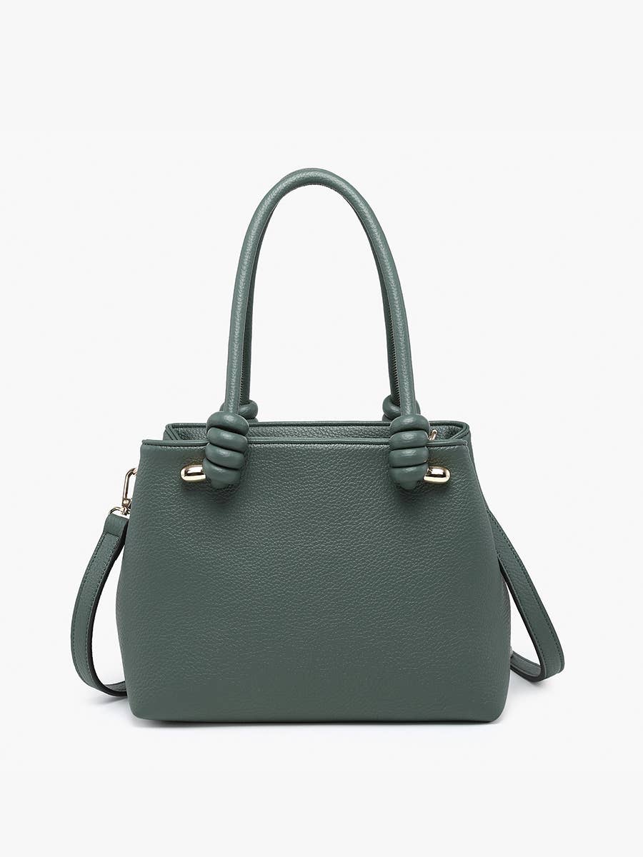Blair Classic Satchel w/ Knotted Handles & Long Strap
