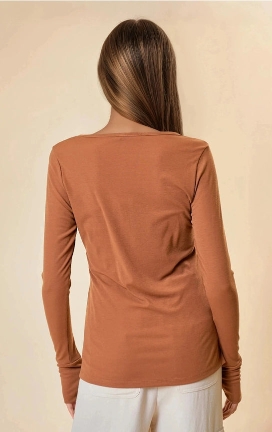 Henley Knit Top