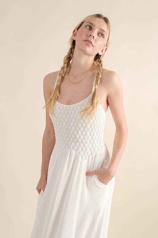 Textured Woven Maxi Dress