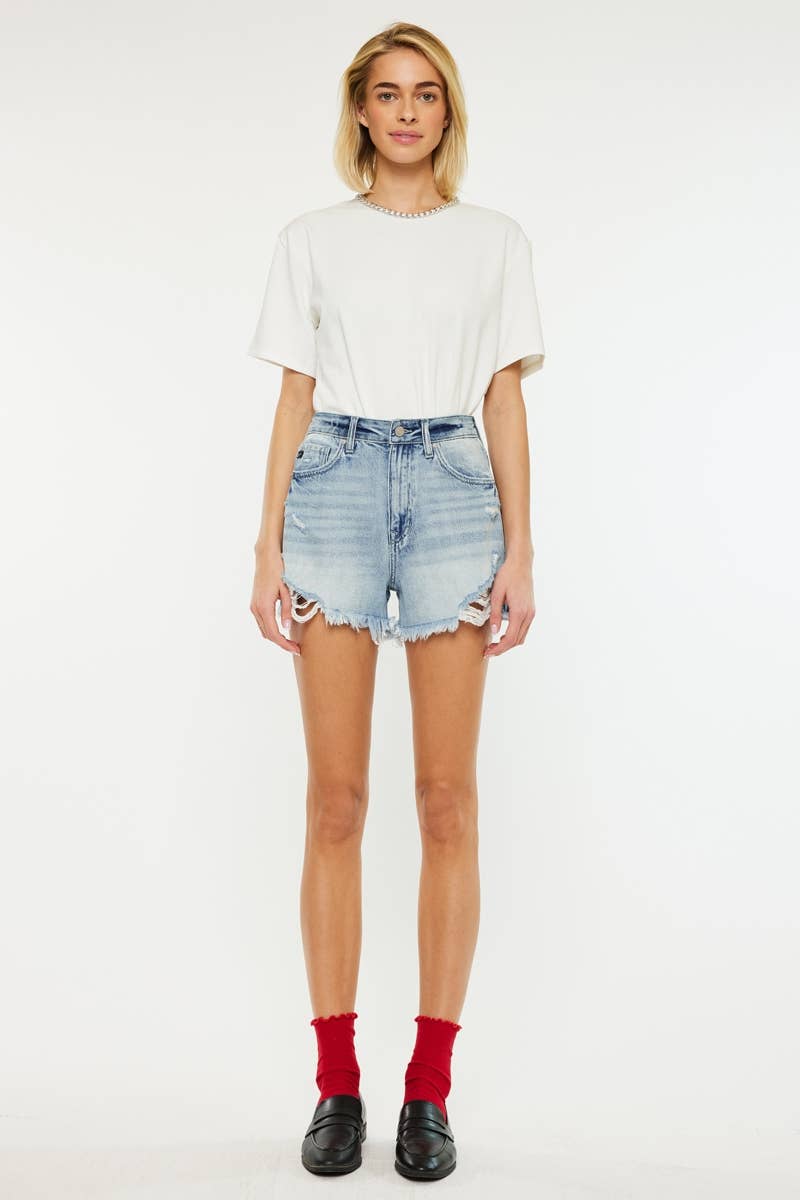 Comfort Waist High Rise Mom Shorts