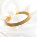 Mesh Cuff Bracelet - Tarnish-Free Gold Mesh Bangle