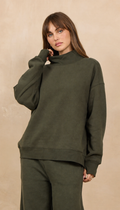Army Olive Soft Surf Wash Mockneck SS