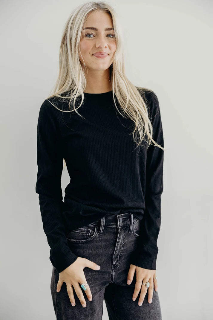 High Neck Long Sleeve Tee