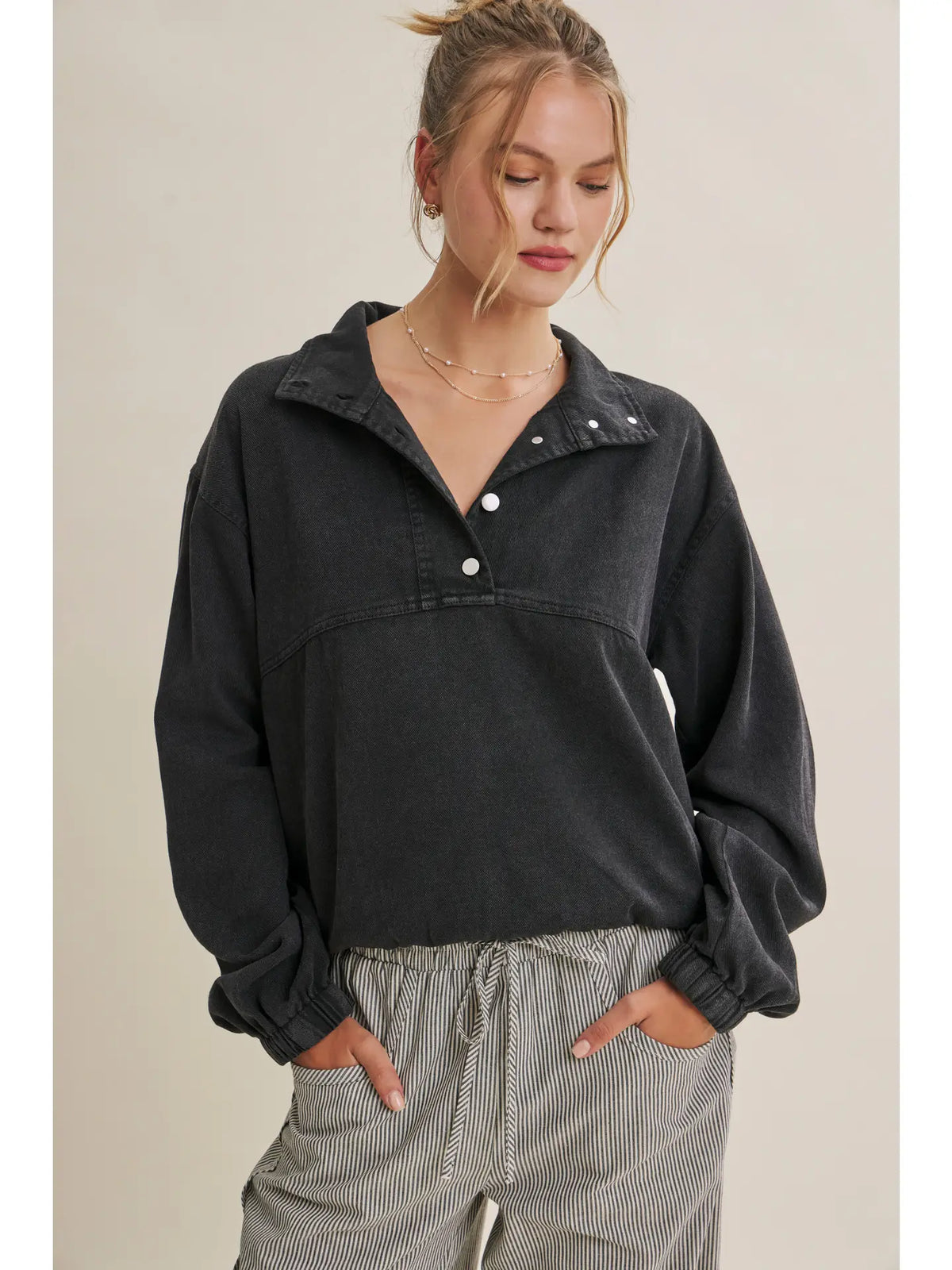 Seasonless Striped Barrel Pant