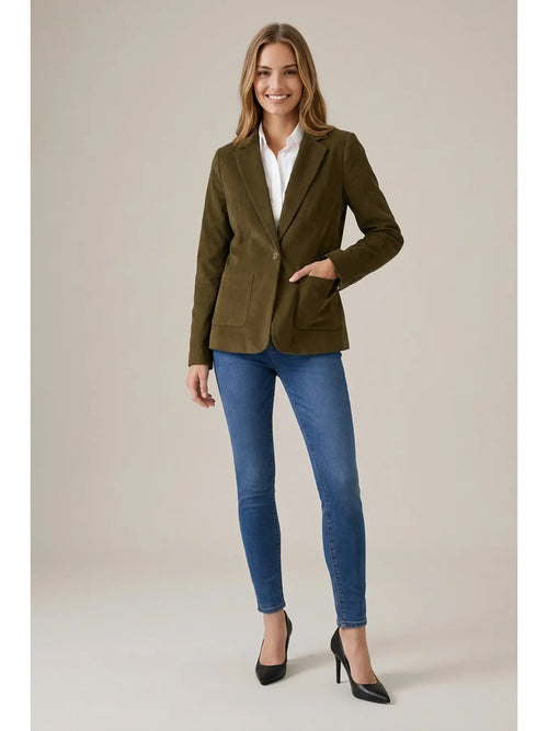 Olive Corduroy Blazer