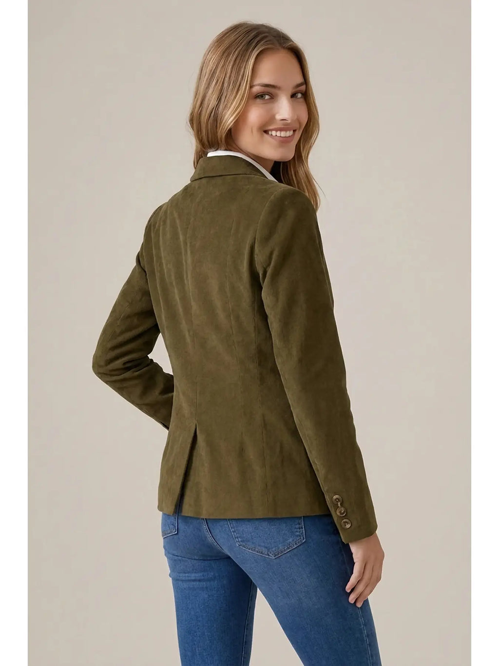 Olive Corduroy Blazer
