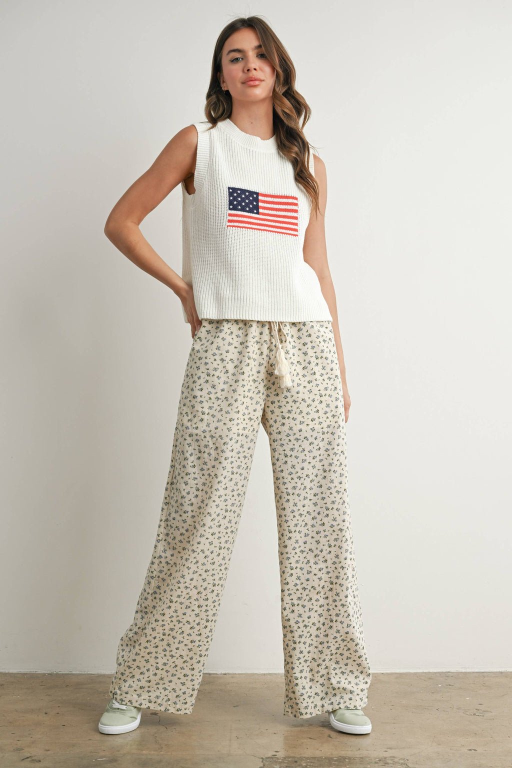 Flag Sleeveless Sweater