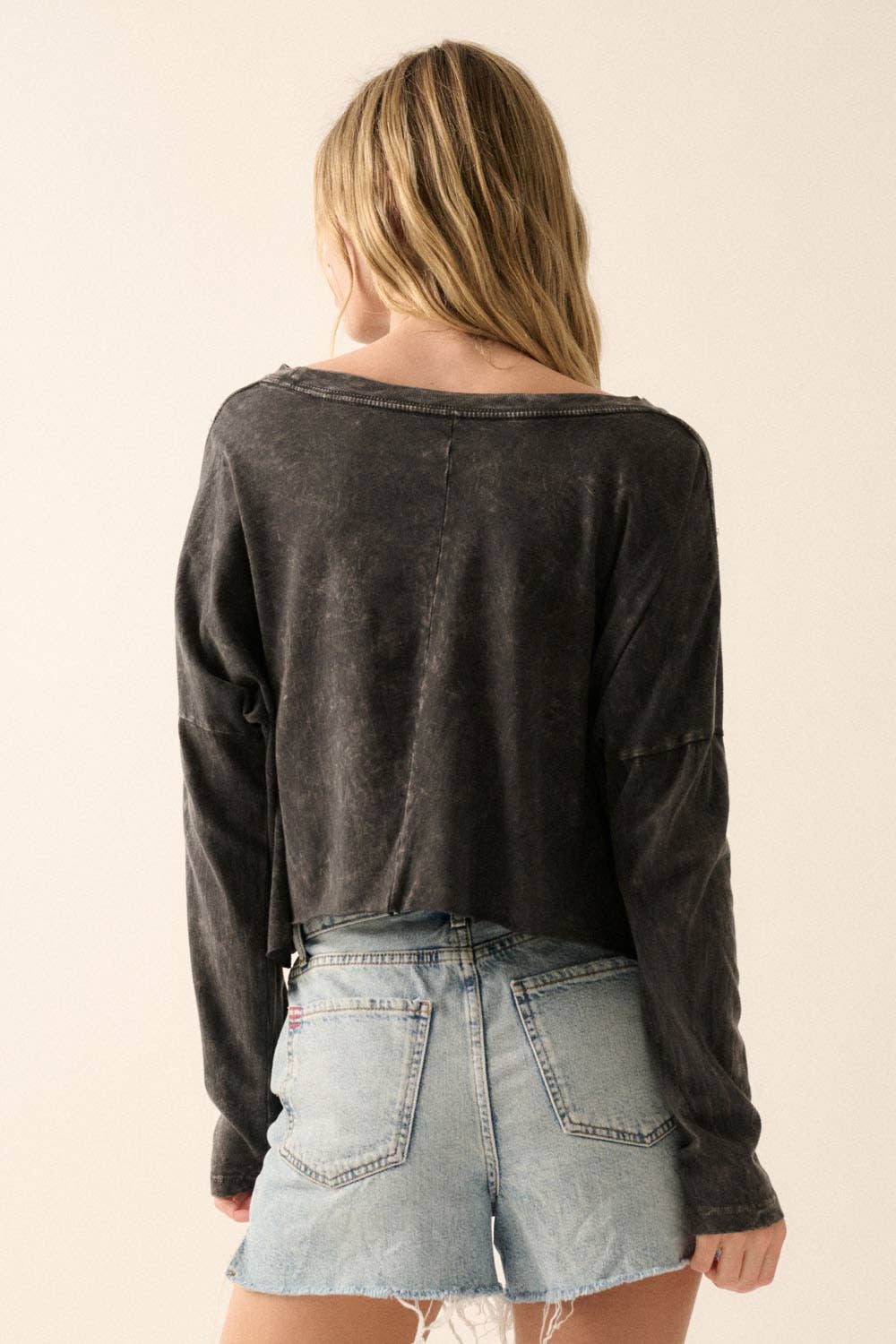 Lets Go Girls Metallic Vintage Wash Graphic Tee