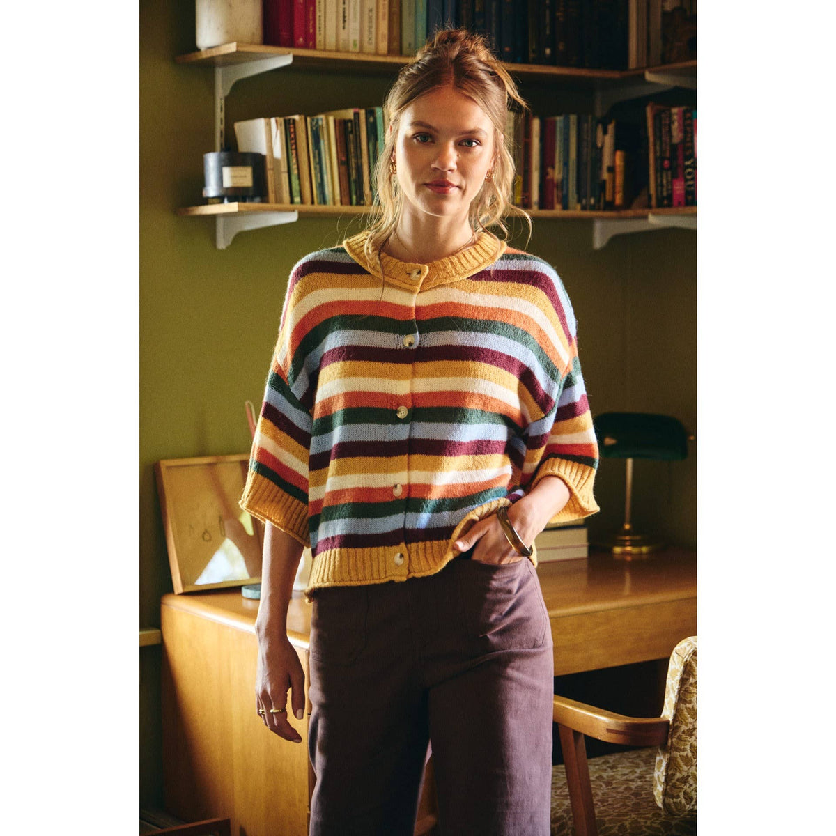 Multi Stripe Cardigan