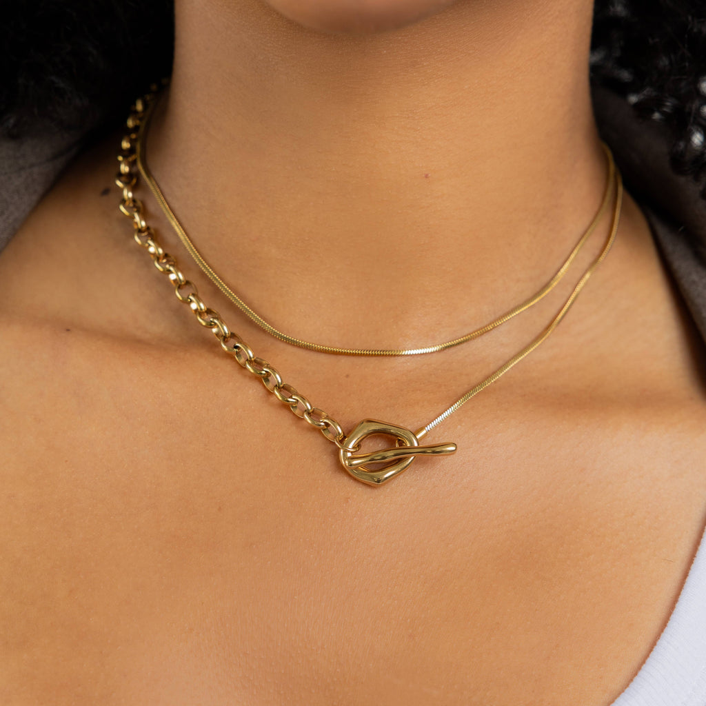 Dual Chain Toggle Necklace