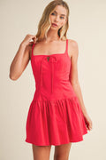 Front Tie Drop Waist Skort