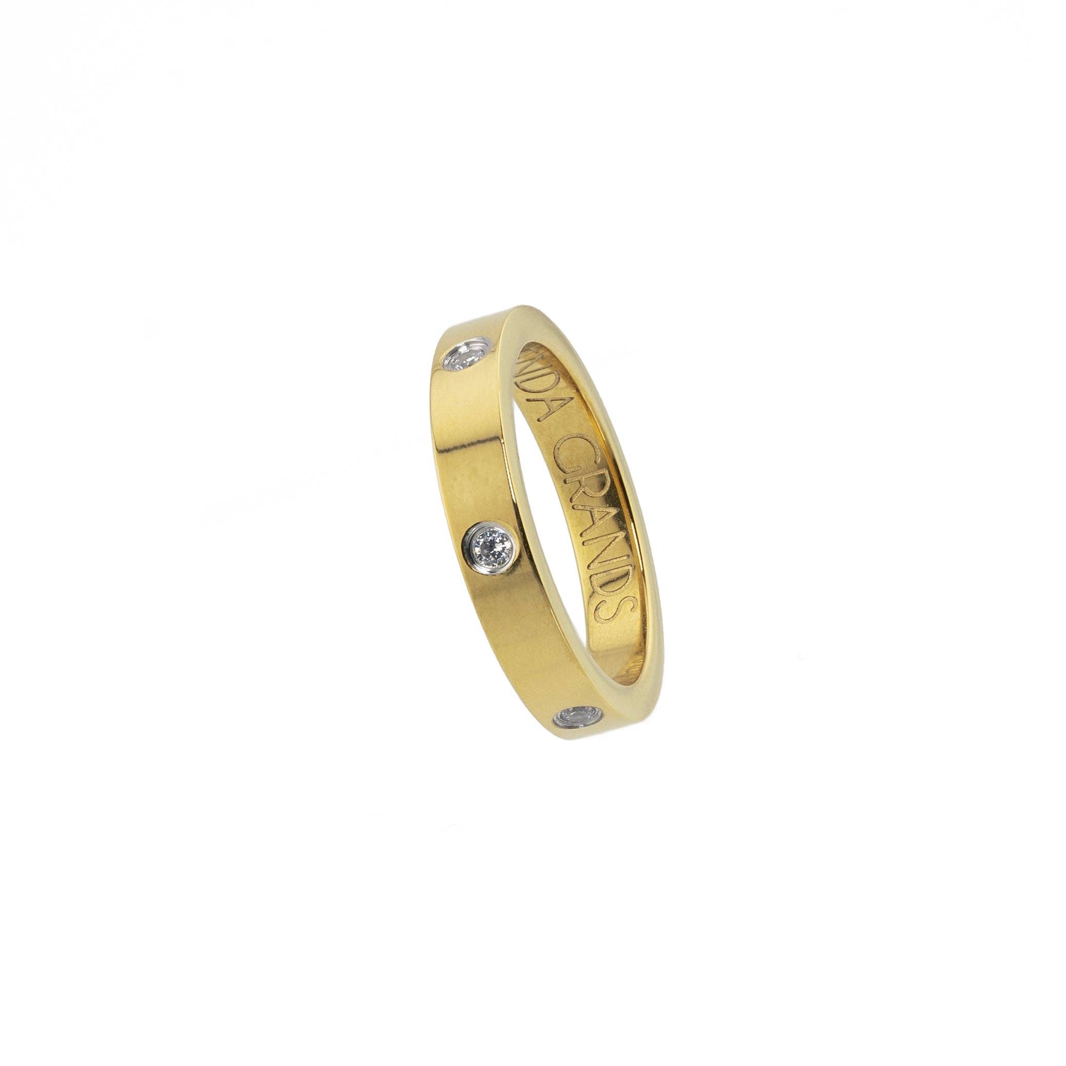 Gold Tennis Ring Band