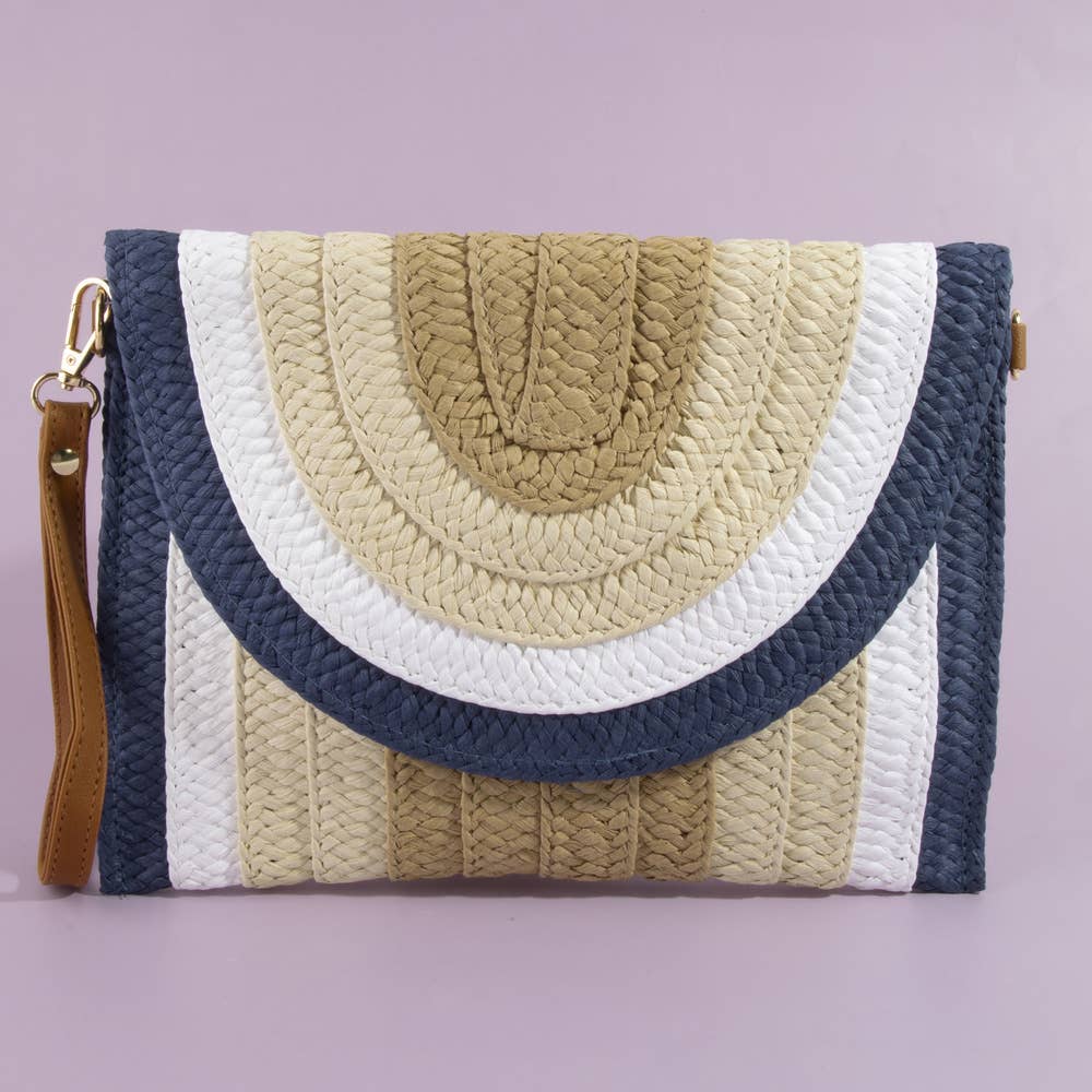 Navy Envelope Clutch