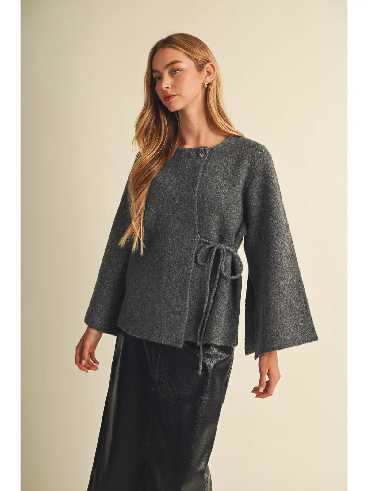 Caped Tie Sweater