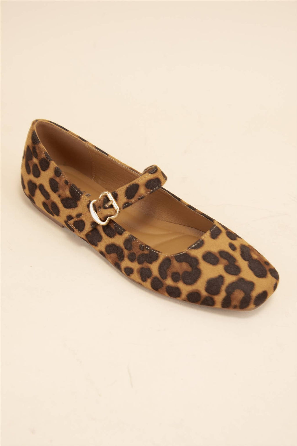 Charlotte Buckled Strap Square Toe Mary Jane Flats
