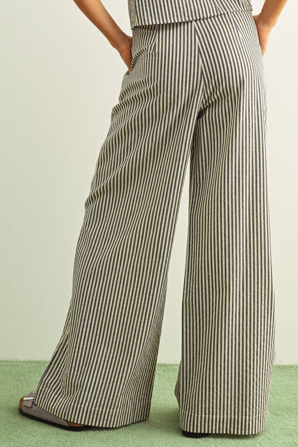 Striped Wide Leg Trouser