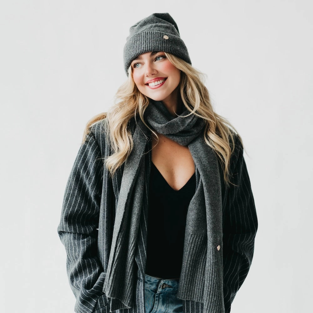 Cashmere Wrap and Beanie Duo