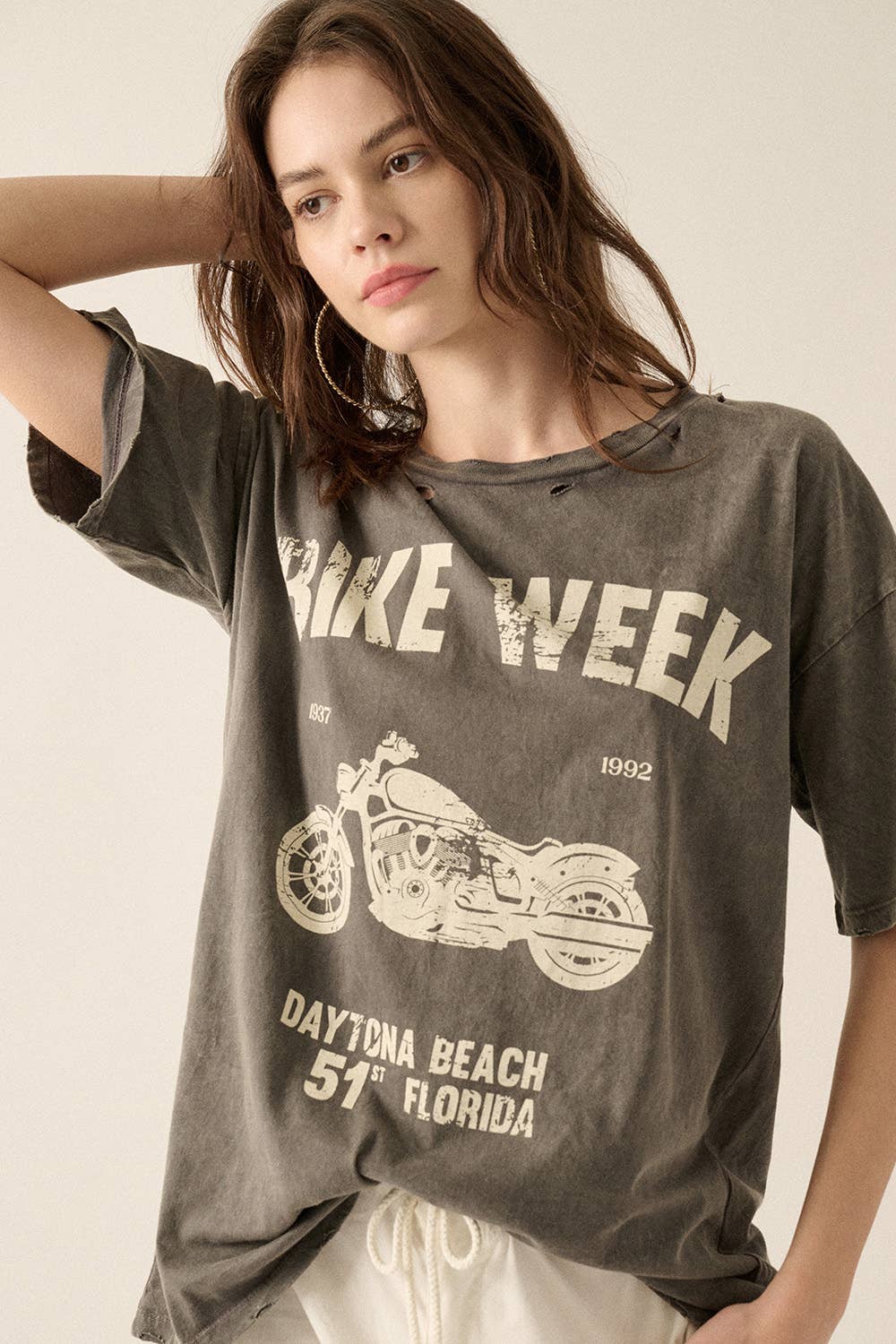 Bike Week Distressed Motorcycle Graphic Tee