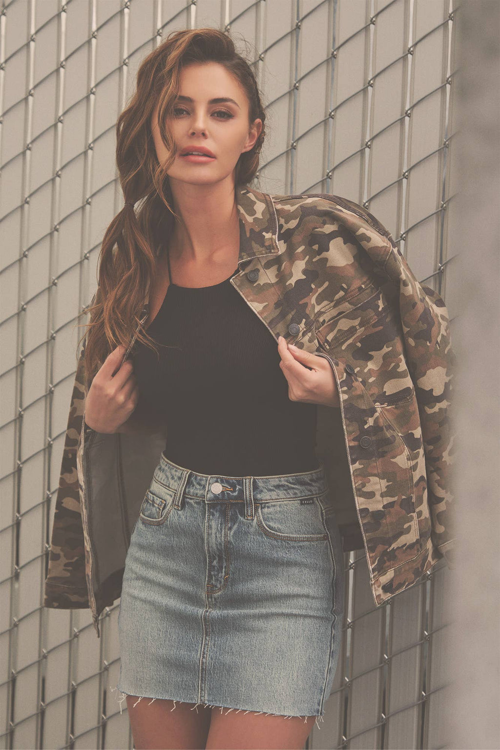 Cello Camo Oversized Jacket