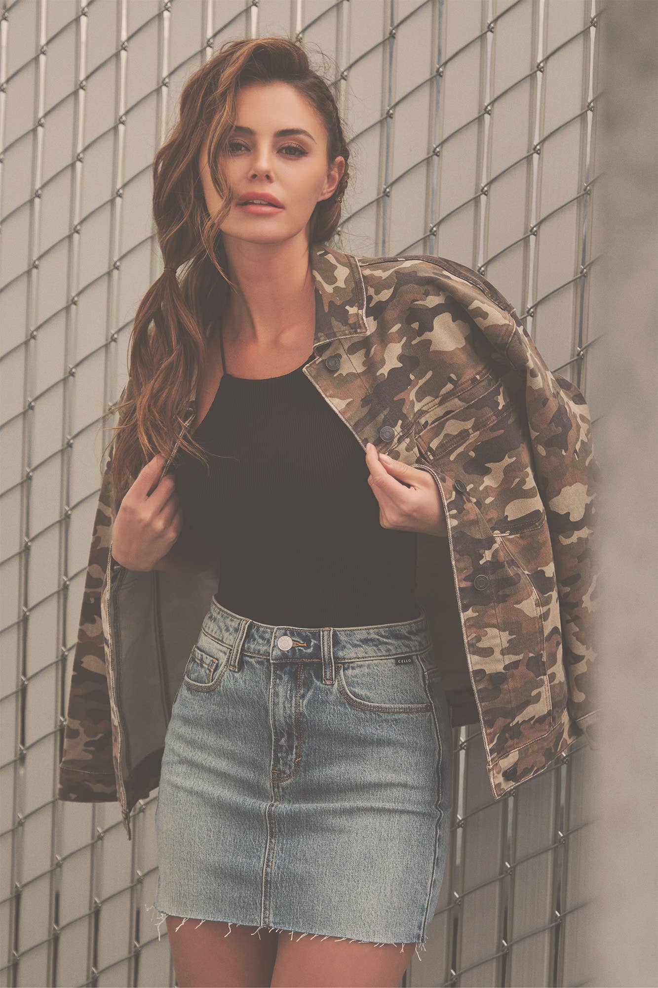 Cello Camo Oversized Jacket