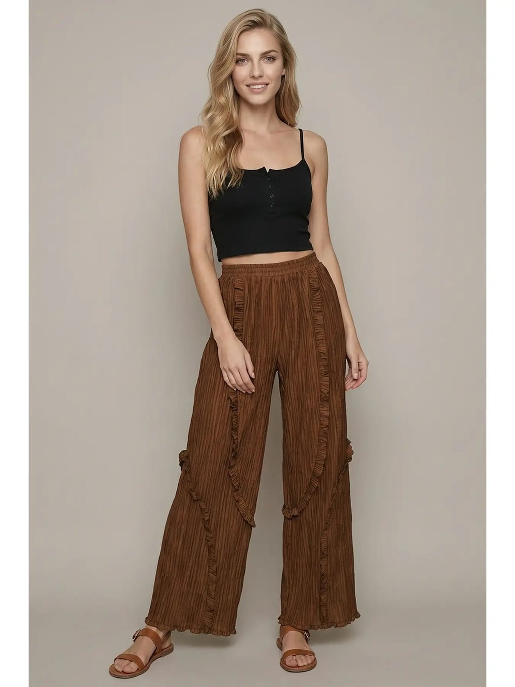 Ruffle Palazzo Pant