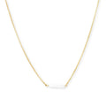 Halo Pearl Bar Necklace