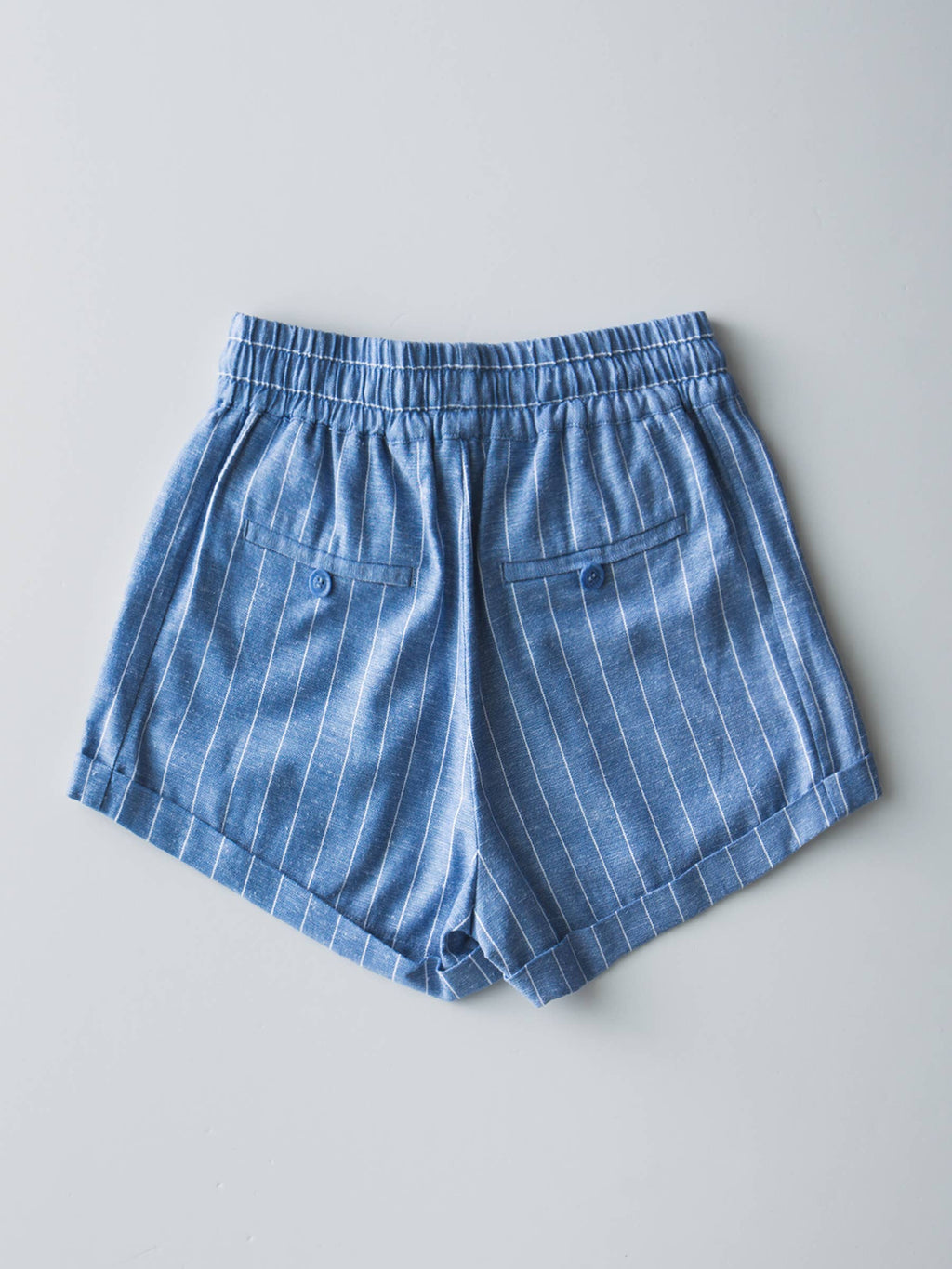 Relaxed Fit Linen Blend Shorts