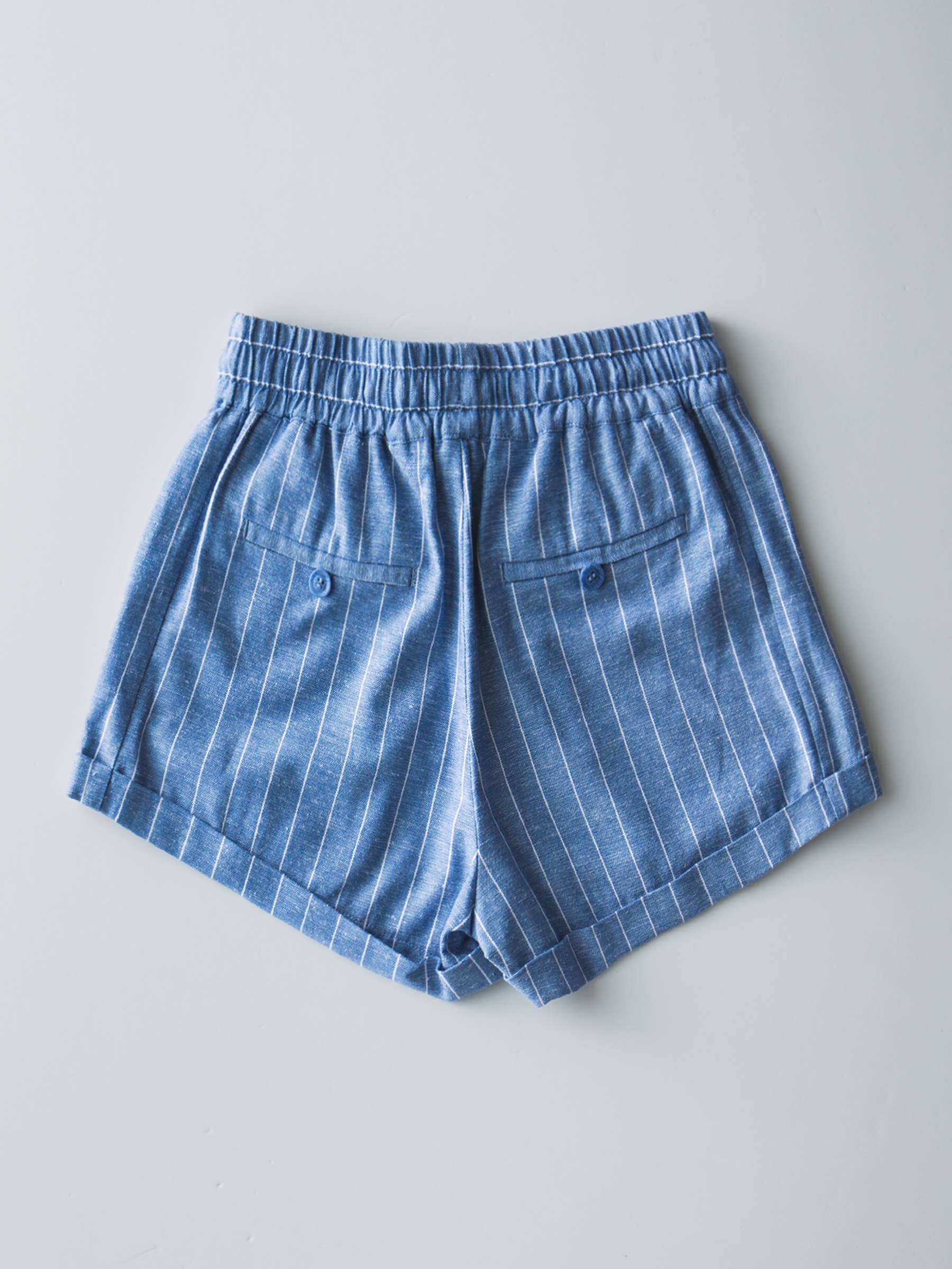 Relaxed Fit Linen Blend Shorts