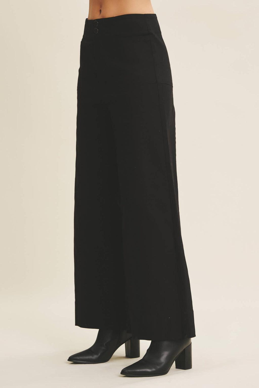 Flattering Stretchy Wide-Leg Ankle Length Pants