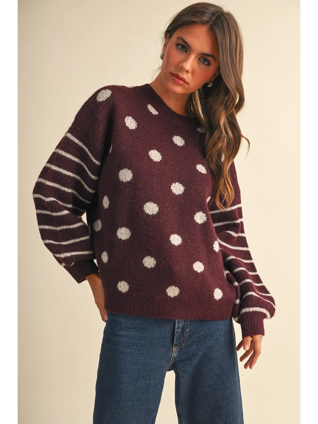 Stripe/Polka Dot Sweater