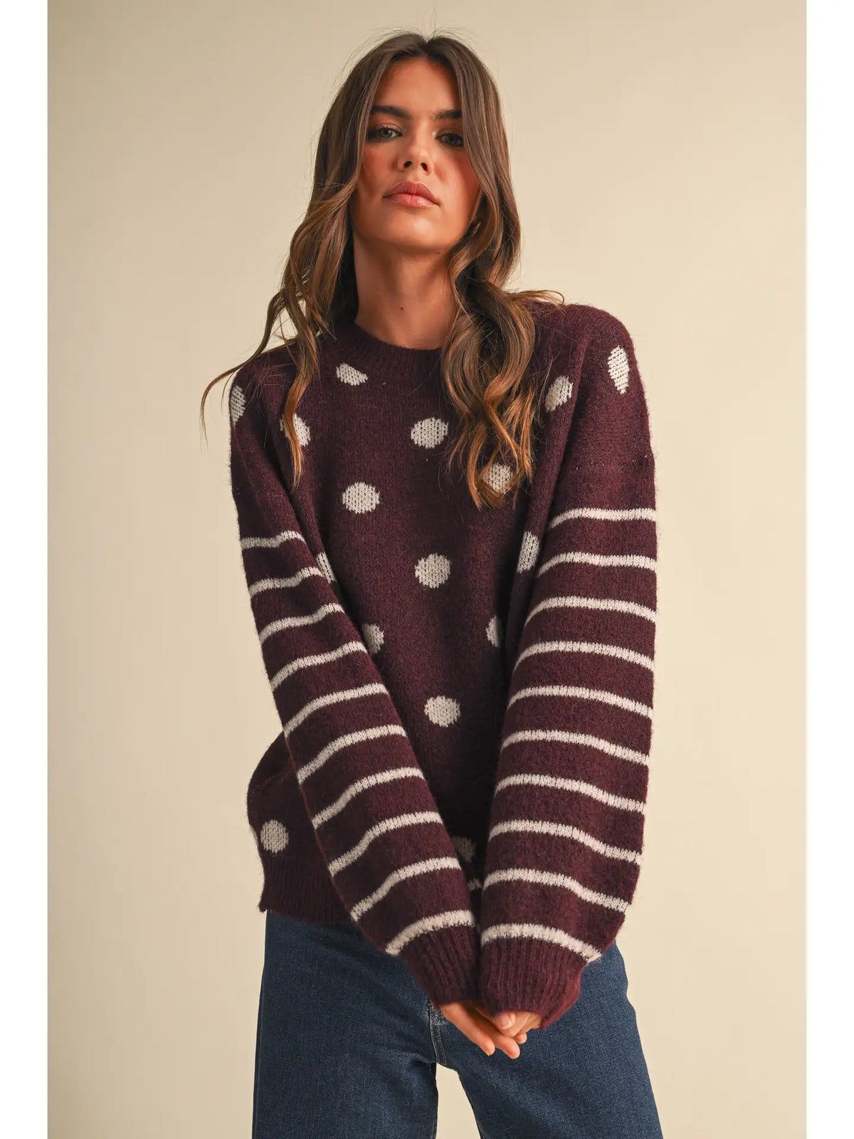 Stripe/Polka Dot Sweater