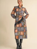 Patchwork Wrap Dress