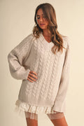 Cable Sweater Mini Dress