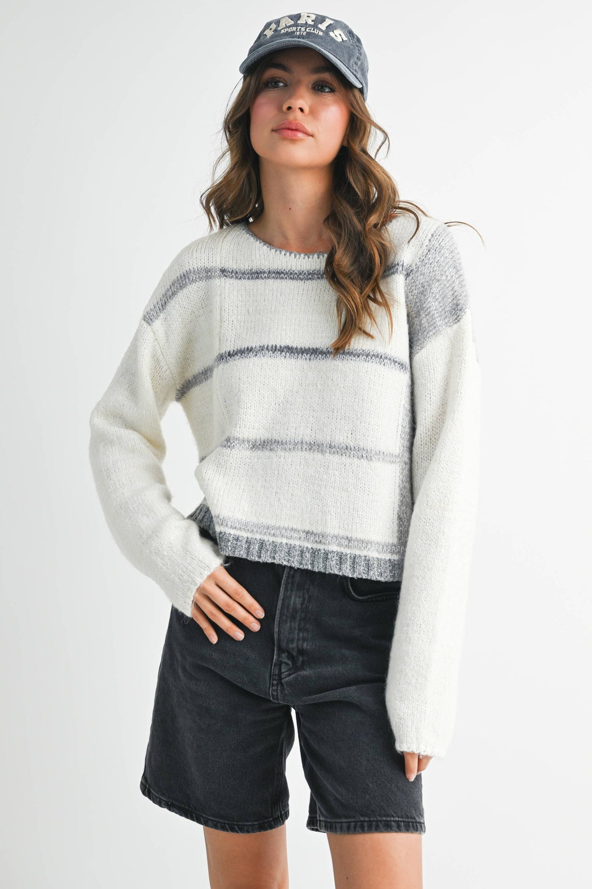 Mona Knit Stripe Pullover Sweater