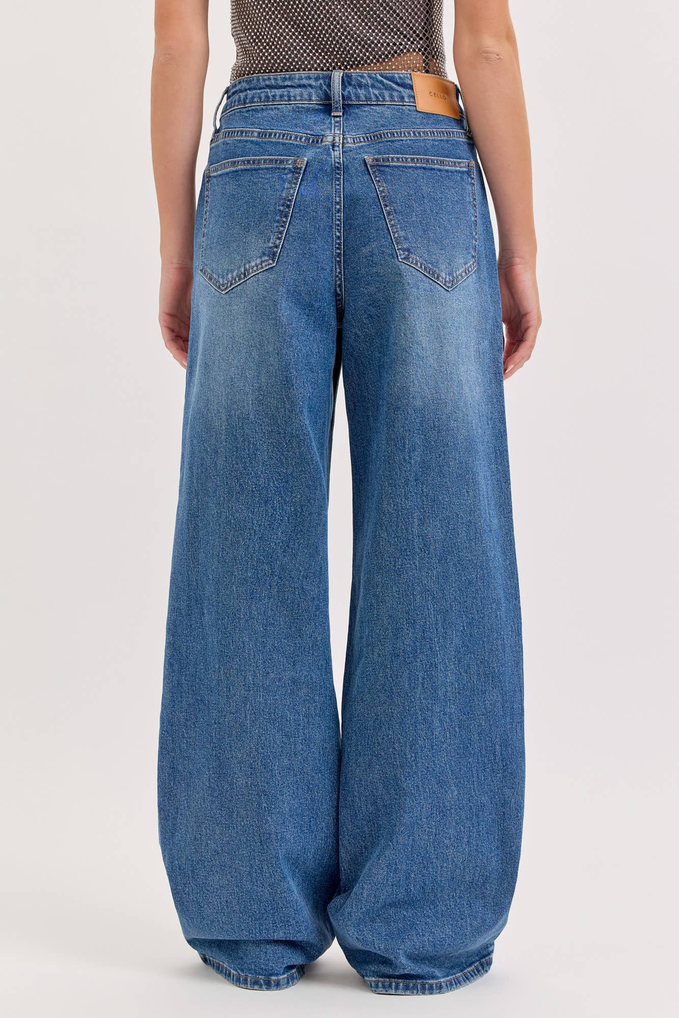 High Rise Buttoned Wide Leg